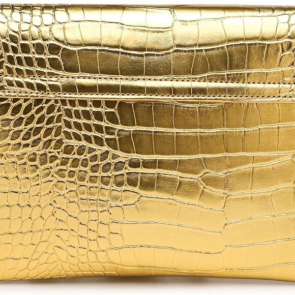 Envelope Clutch Purse for Women Leather Handbag Evening Bag with Detachable Chai - Picture 8 of 8